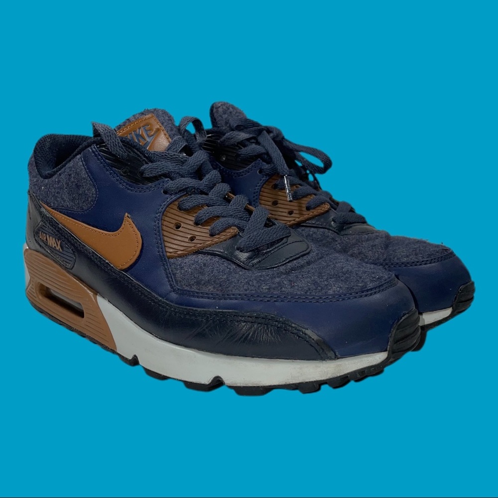 Nike Men's Air Max 90 Premium "Winter Wool" Blue Thunder | 700155-404 | Size:9.5